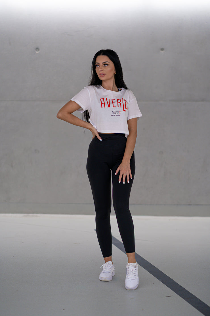 Averlo Lady Fitness Cropped Tee Red Curve