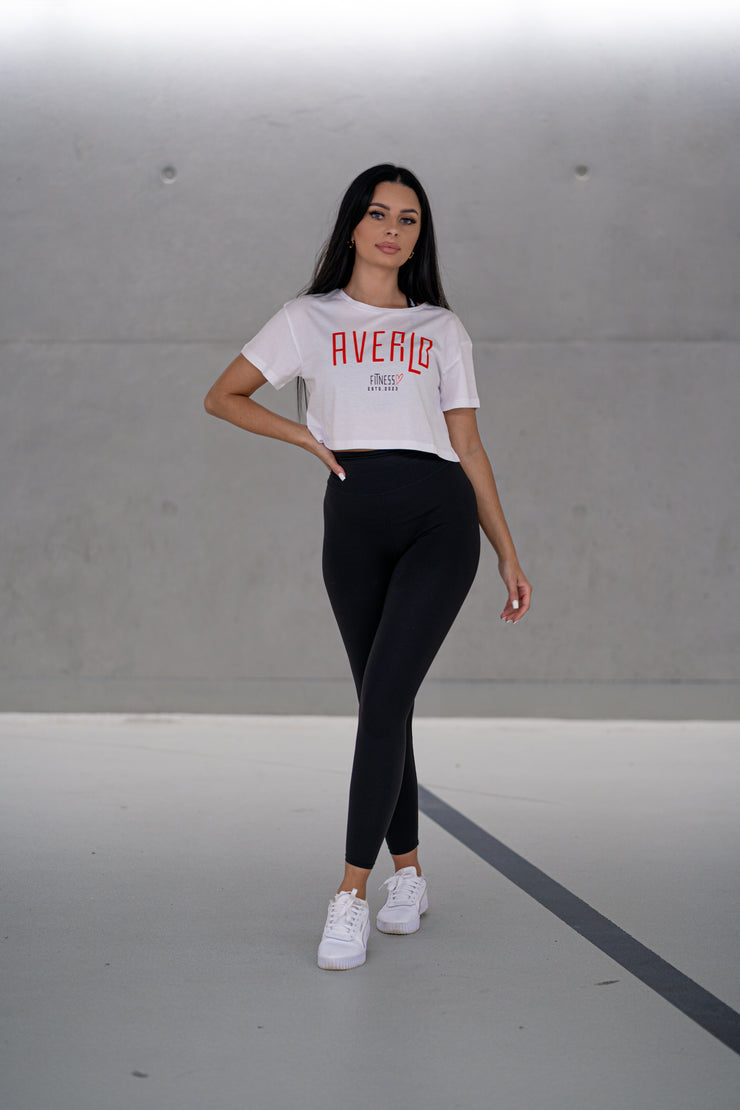 Averlo Lady Fitness Cropped Tee Red Curve