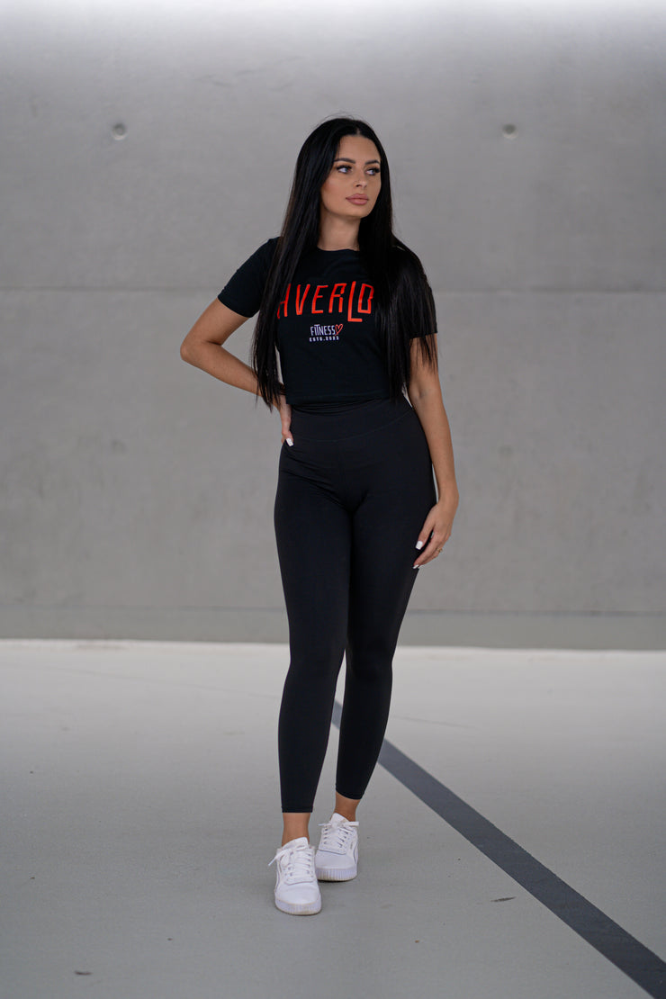 T-shirt corta Averlo da donna curva rossa