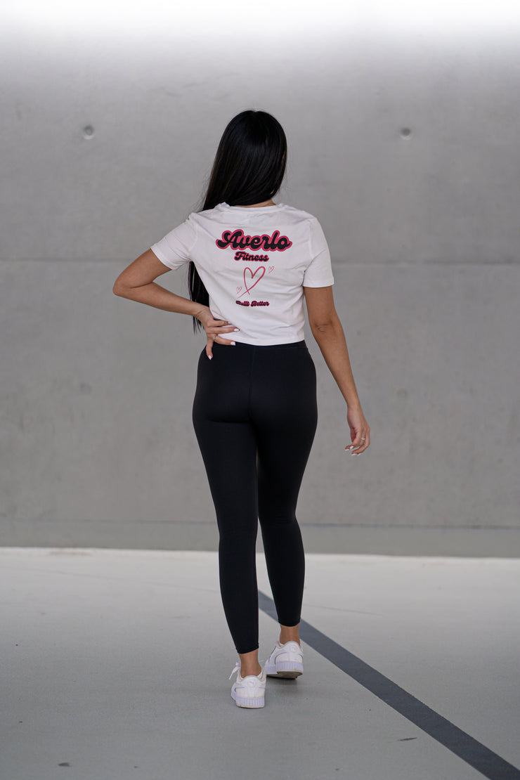 Averlo Lady Fitness Cropped Tee Wihte