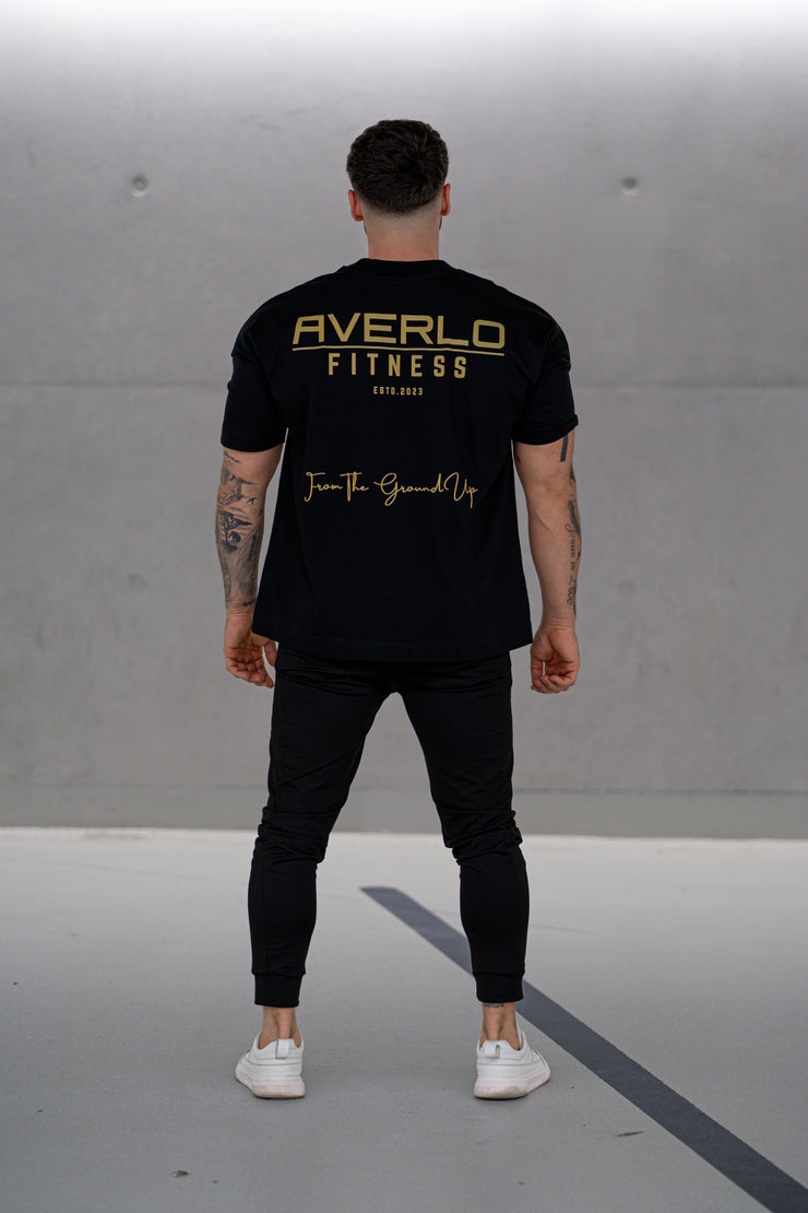 Black Yellow Simple Pumpcover Oversized Shirt - Averlo