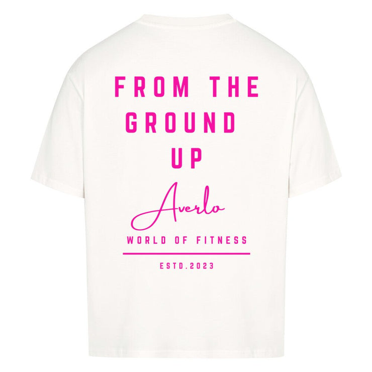 Averlo Fitness Oversized Shirt Long whithe pink - Averlo