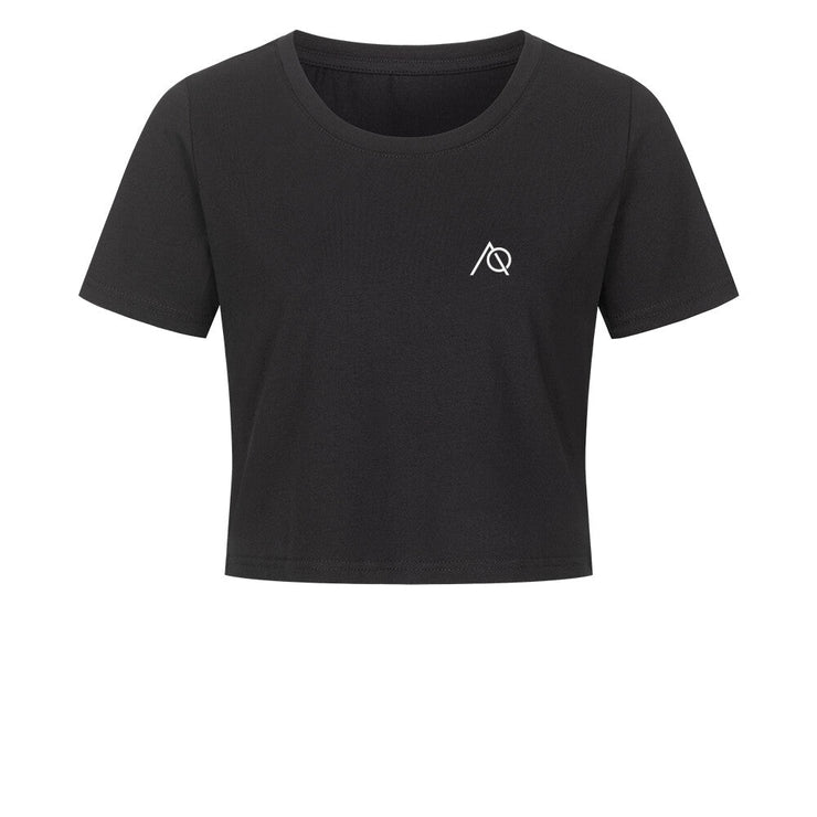 Averlo Ladies Fitness AO Black Cropped Tee - Averlo