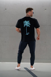 Black Averlo Oversized Shirt Palm Blue - Averlo