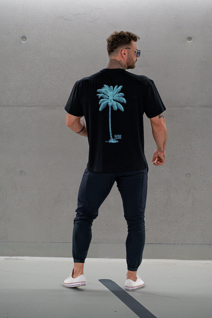 Black Averlo Oversized Shirt Palm Blue - Averlo