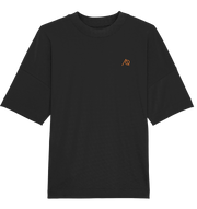 Black orange Dumbblee Oversized Shirt "Pump Cover" - Organic Oversize Shirt - Averlo