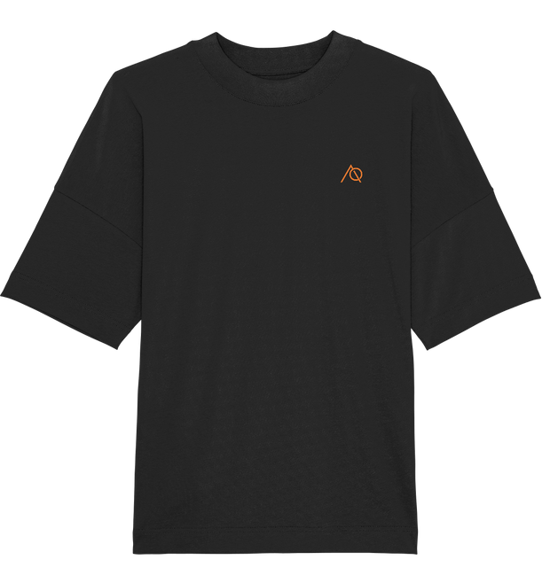 Black orange Dumbblee Oversized Shirt "Pump Cover" - Organic Oversize Shirt - Averlo