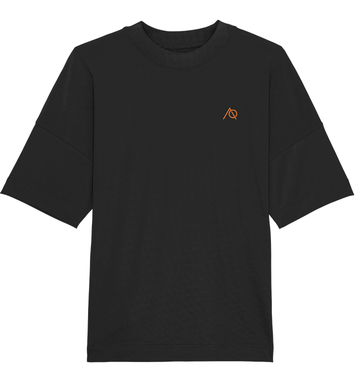 Black orange Dumbblee Oversized Shirt "Pump Cover" - Organic Oversize Shirt - Averlo
