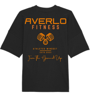 Black orange Dumbblee Oversized Shirt "Pump Cover" - Organic Oversize Shirt - Averlo