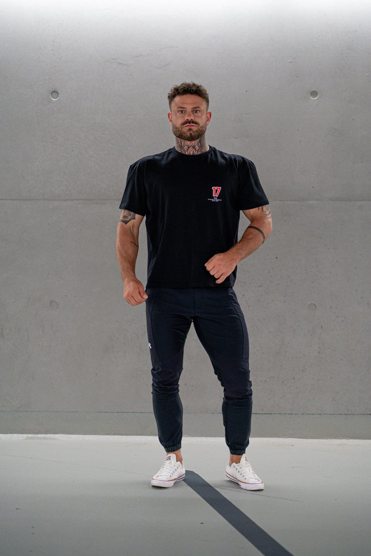 Black Red Seventeen Oversized Shirt - Averlo