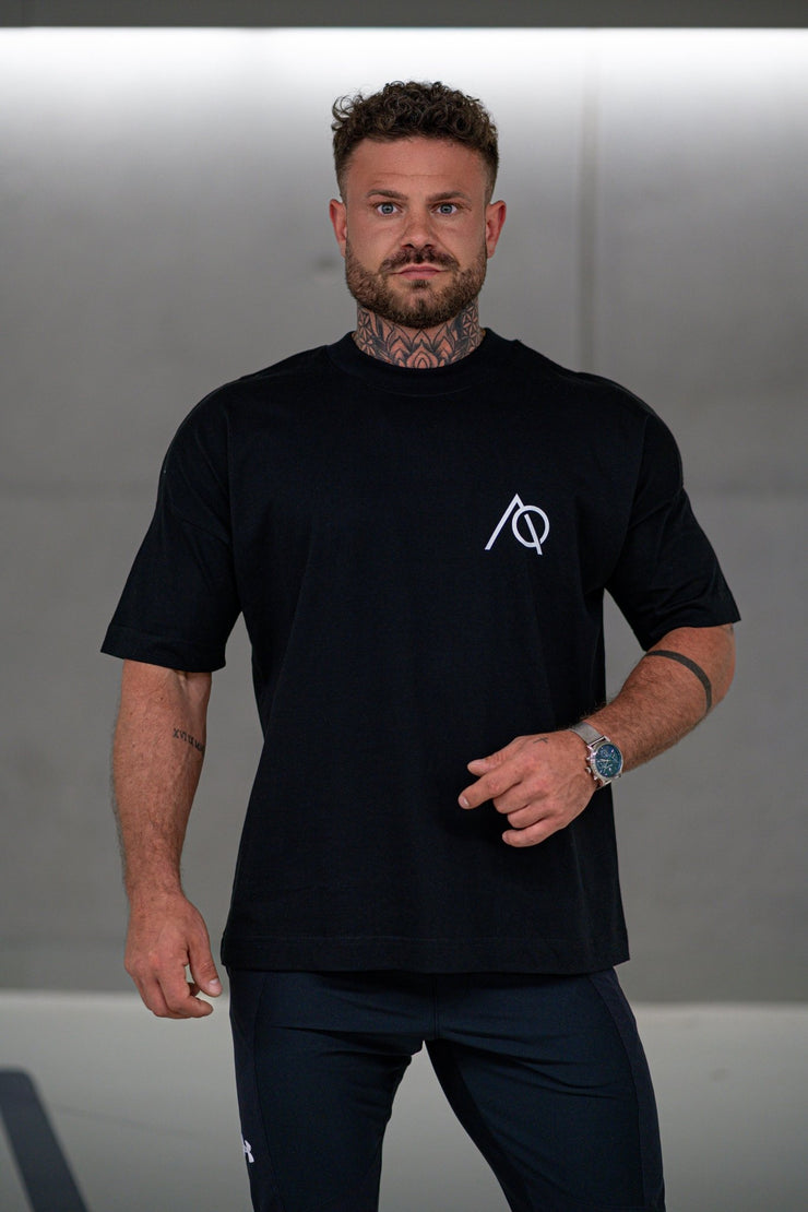 Black White Simple Pumpcover Oversized Shirt - Averlo