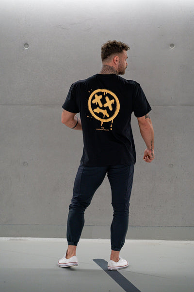 Black Yellow Straigt Oversized Shirt - Averlo