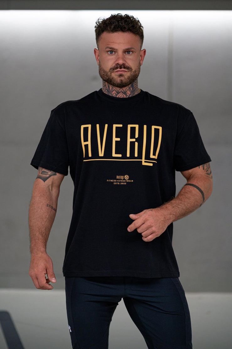 Black Yellow Straigt Oversized Shirt - Averlo