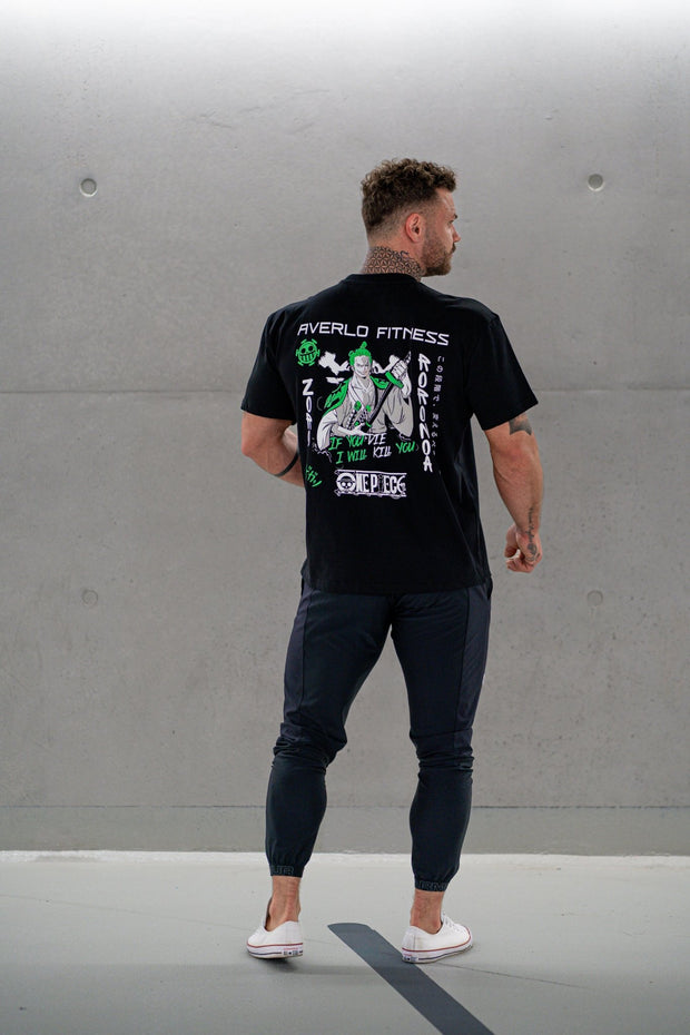 Black Zoro Oversized Shirt "Anime Pump Cover" - Averlo