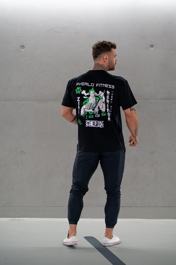 Black Zoro Oversized Shirt "Anime Pump Cover" - Averlo