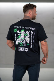 Black Zoro Oversized Shirt "Anime Pump Cover" - Averlo