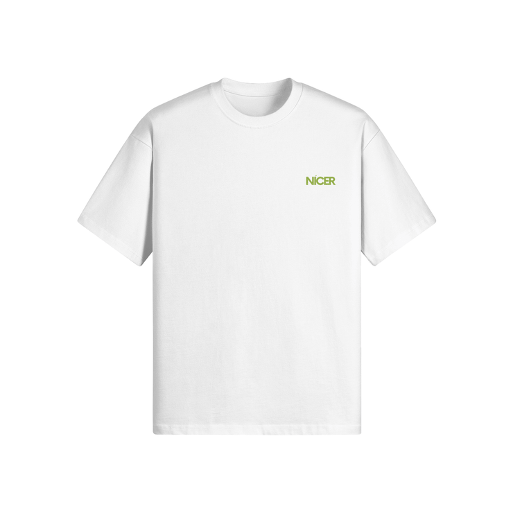 Nicer Essence white Oversized Tee - Averlo