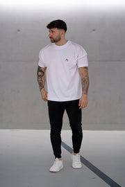 Three White Black Oversized Shirt "Pump Cover" - Averlo