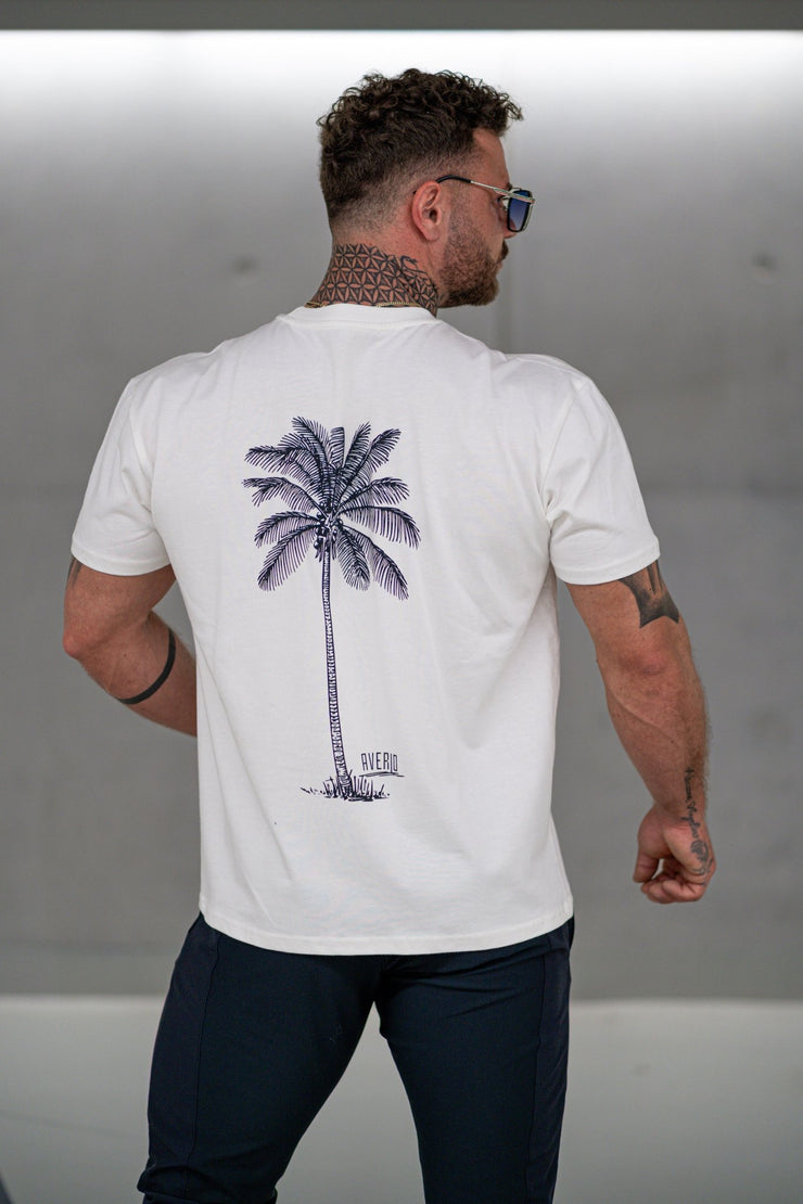 White Averlo Oversized Shirt Palm Black - Averlo