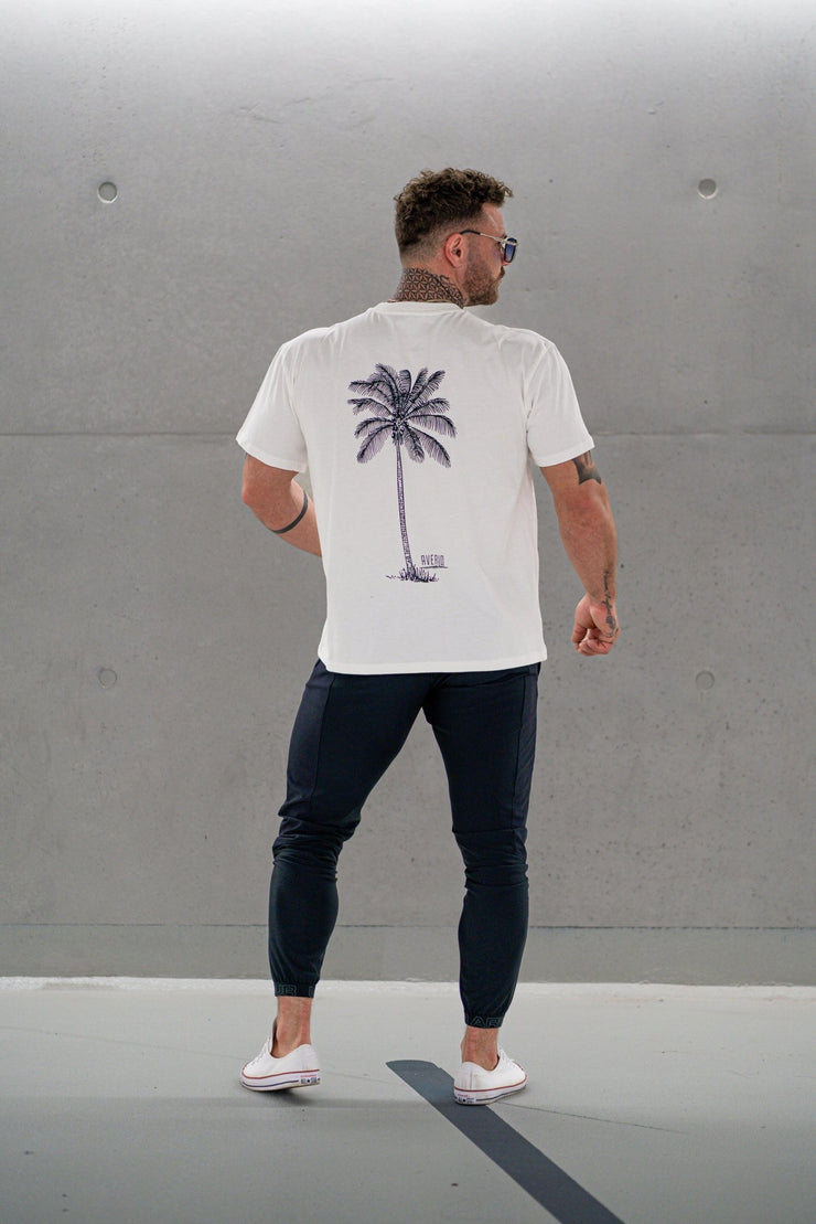 White Averlo Oversized Shirt Palm Black - Averlo