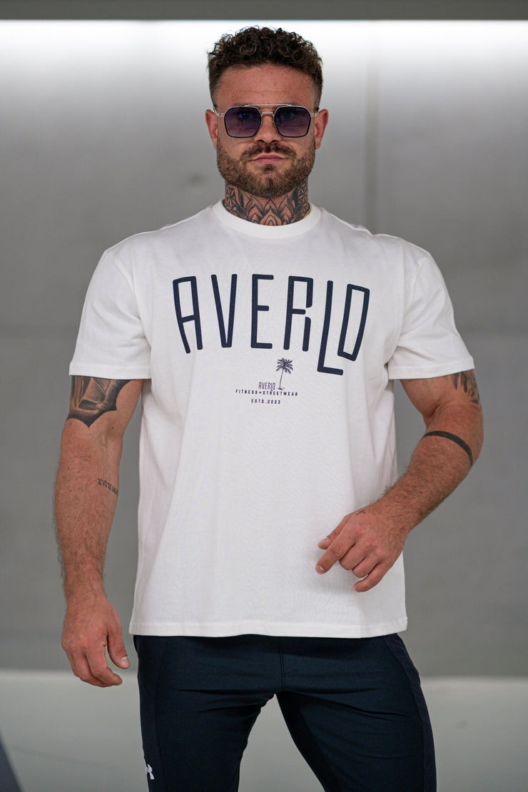 White Averlo Oversized Shirt Palm Black - Averlo