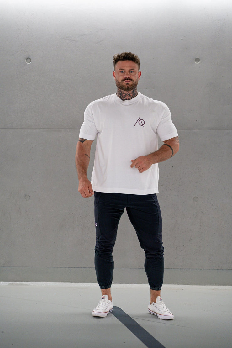White Black Simple Pumpcover Oversized Shirt - Averlo