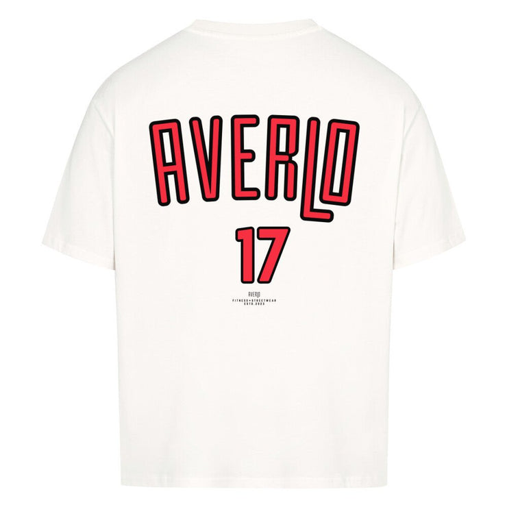 White Red Seventeen Oversized Shirt - Averlo