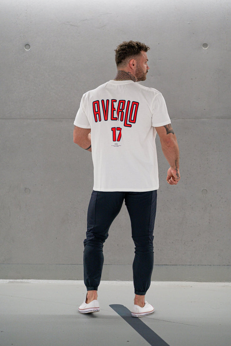 White Red Seventeen Oversized Shirt - Averlo