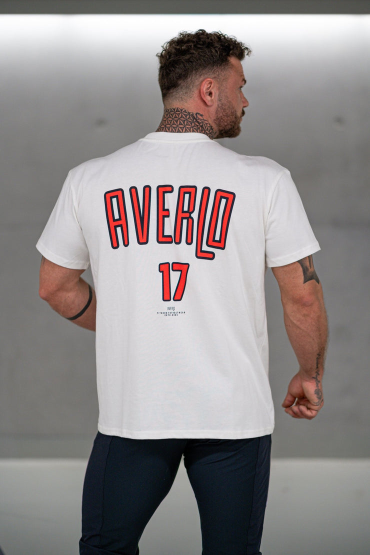White Red Seventeen Oversized Shirt - Averlo