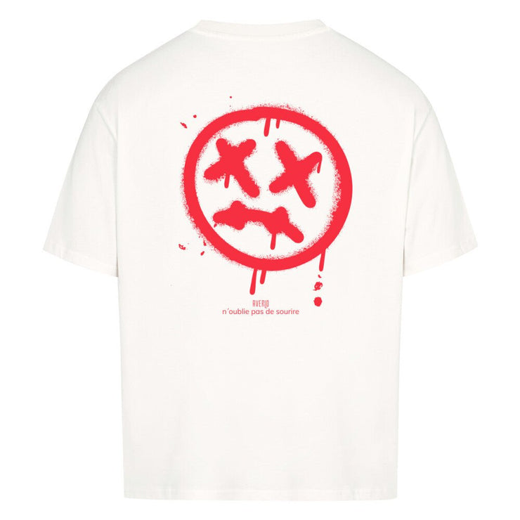 White Red Straight Oversized Shirt - Averlo