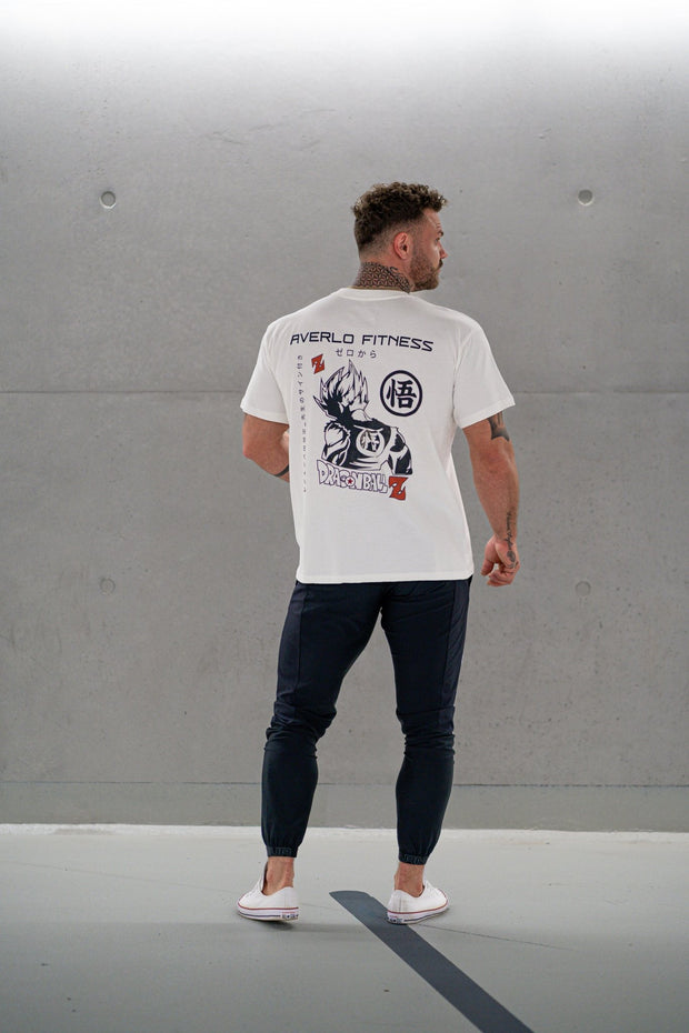 White Super Z Oversized Shirt "Anime Pump Cover" - Averlo