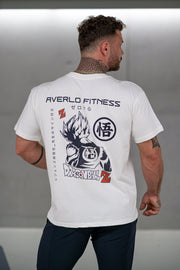 White Super Z Oversized Shirt "Anime Pump Cover" - Averlo